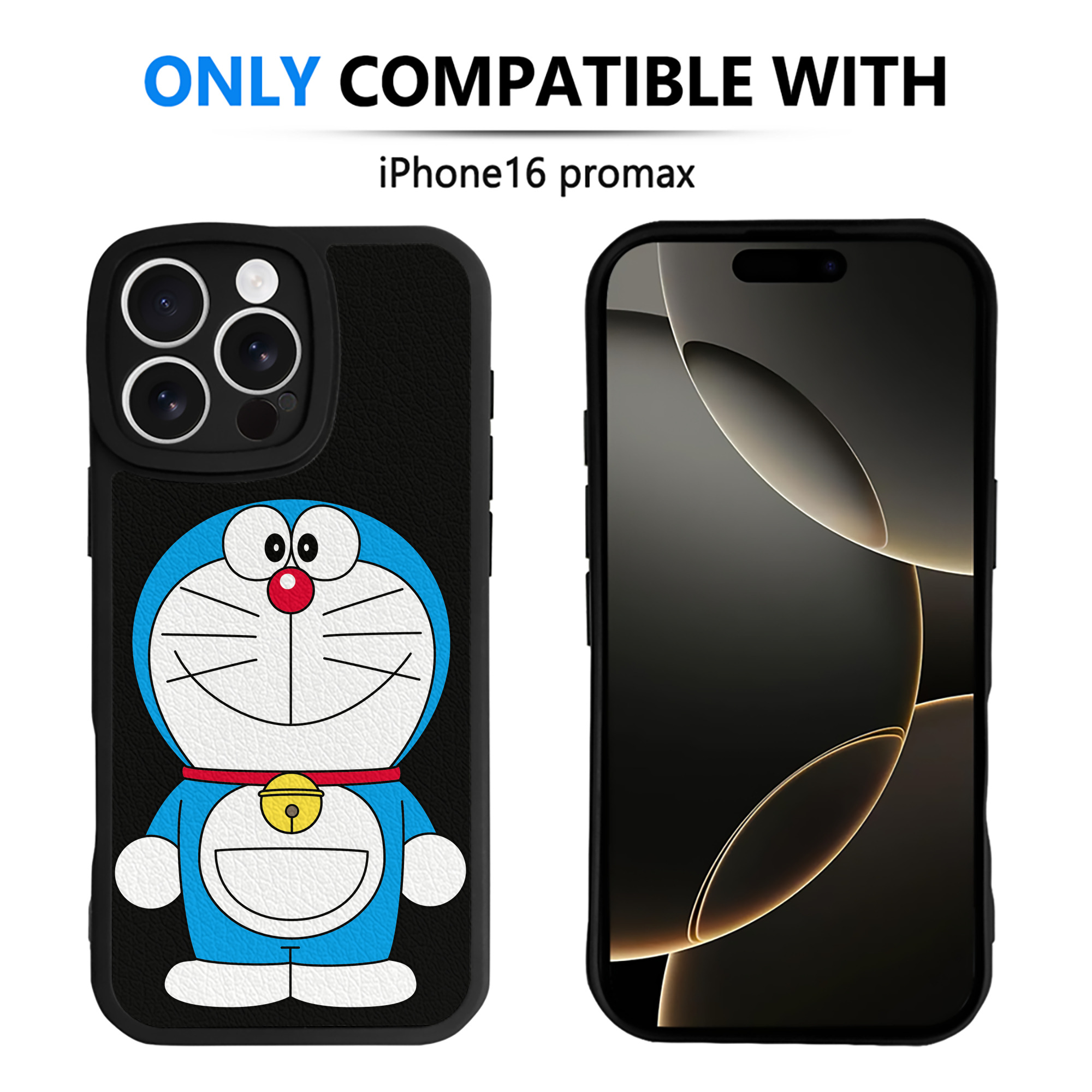 （画像用） ドラえもん Doraemon 【iPhone 16シリーズ対応】シリコンスマホケース（レザー調） 材質：シリコン